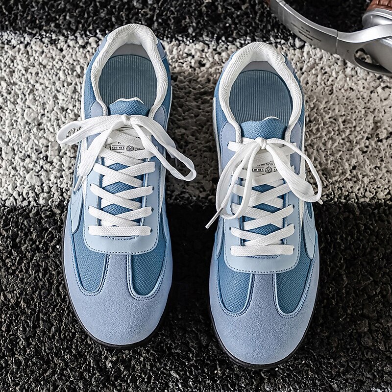 Men's Light Blue Mesh Breathable Sneakers with Non-Slip Sole, Lightweight Sporty Casual Shoes for Walking, Running and Daily Wear3