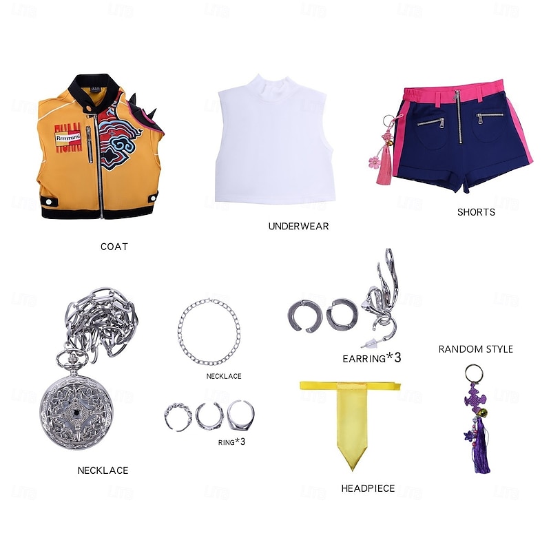 Korean Idol Inspired Pop Star Cosplay Costume Cosplay Wigs Cosplay Costume Movie Cosplay for Girls' Kid's Halloween Children's Day Masquerade3