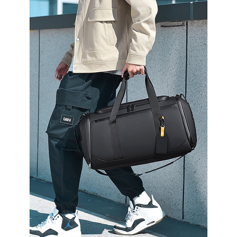 Men's Waterproof Scratch-Resistant Duffel Bag – Large Capacity Travel Gym Bag with Shoe Compartment, Durable Sports Weekender Tote for Fitness, Outdoor and Business Trips3