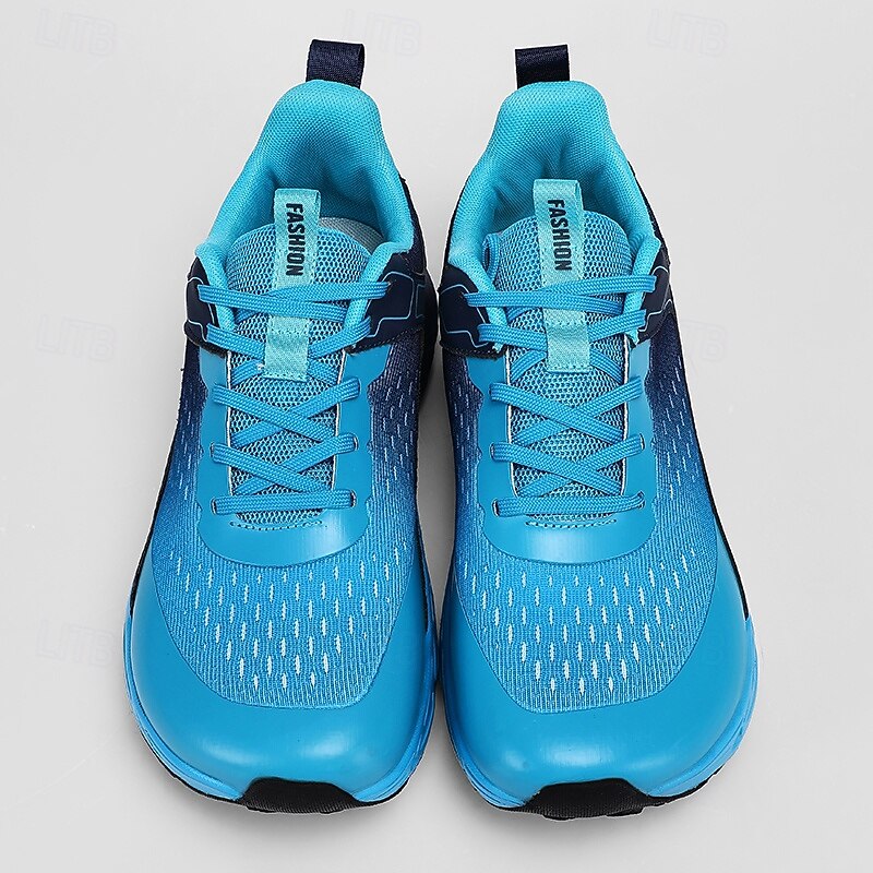 Men's Blue Breathable Mesh Running Sneakers with Cushioned Sole, Lightweight Athletic Shoes for Gym, Jogging and Everyday Casual Wea2