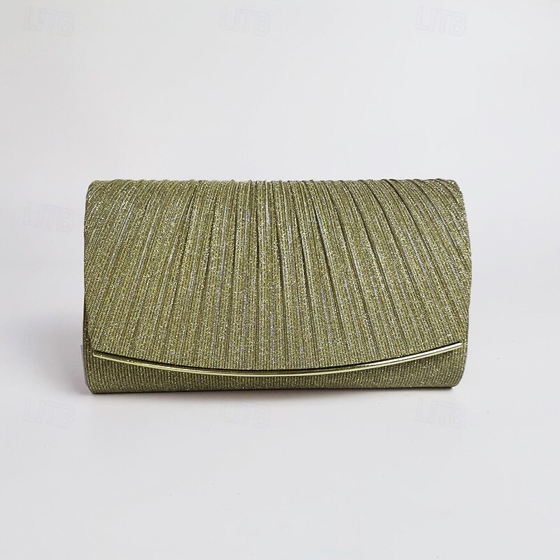 Women's Glitter Evening Clutch Purse – Elegant Metallic Party Handbag with Gold Chain, Stylish Envelope Bag for Weddings, Proms & Special Occasions