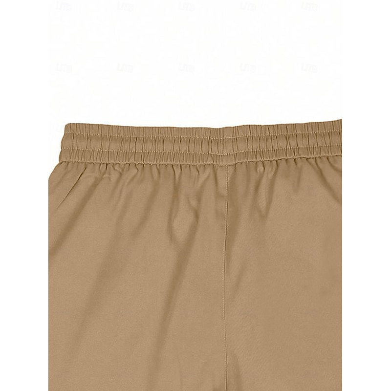 Men's Trousers Chinos Chino Pants Casual Pants Drawstring Pocket Elastic Waist Plain Comfort Full Length Outdoor Daily Going out Fashion Streetwear Blue 1# Black Micro-elastic4