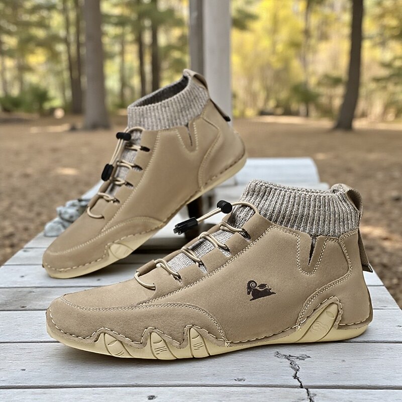 Men's Casual Ankle Sneakers with Knit Sock Collar and Non-Slip Sole, Comfortable Outdoor Walking Shoes for Daily Urban Wear2