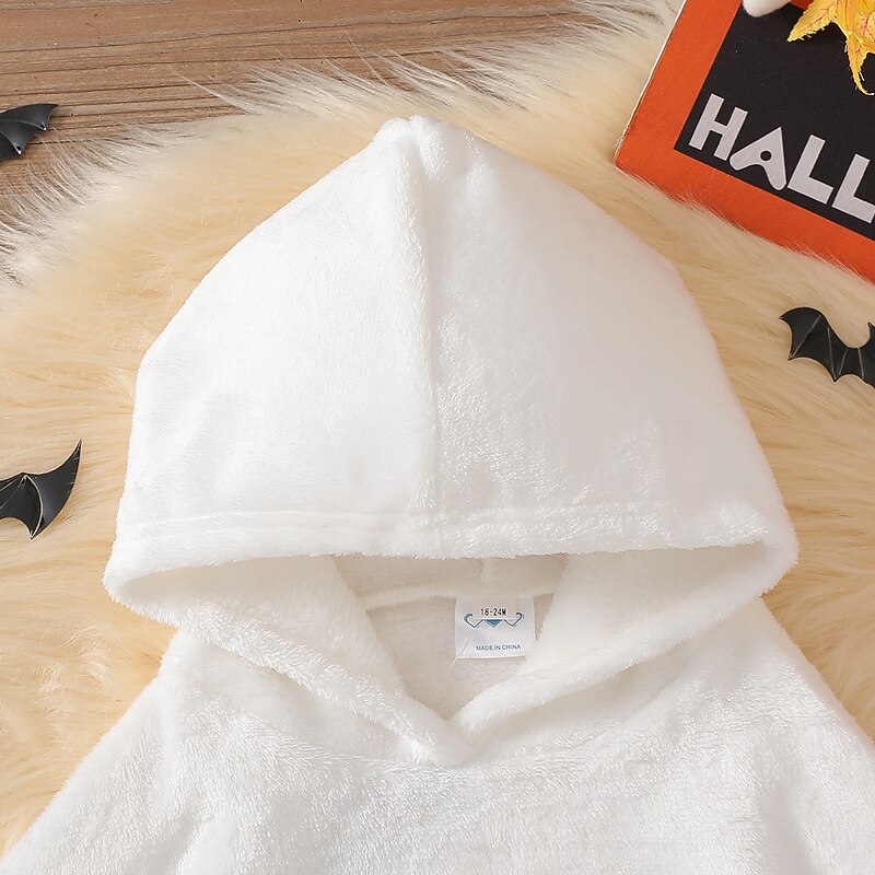 Kids Girls' Halloween Cape Cartoon Fashion Performance Coat Outerwear 4 Years+ Fall White3