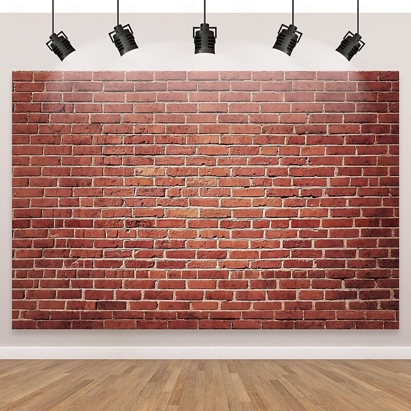 Landscape Vintage Bookshelf Hanging Tapestry Red Brick Wall Large Wall Art Mural Decor Blanket Curtain Home Bedroom Living Room Study Library Decoration