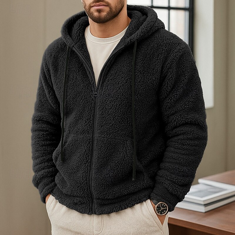 Men's Hoodie Full Zip Hoodie Fleece Hoodie Black Army Green Blue Light Grey Dark Gray Hooded Plain Zip Up Sports & Outdoor Casual Daily Streetwear Cool Sportswear Fall Winter Clothing Apparel Hoodies3