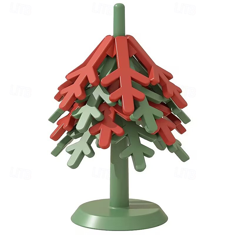 5 in 1 Heat-Resistant Table Protectors & Placemats - Tree-Shaped Hot Dishes Coasters with Green & Red Leaf Design, Decorative Heat-Resistant Coasters for Decorating Tables, Cups, Bowls and Pots