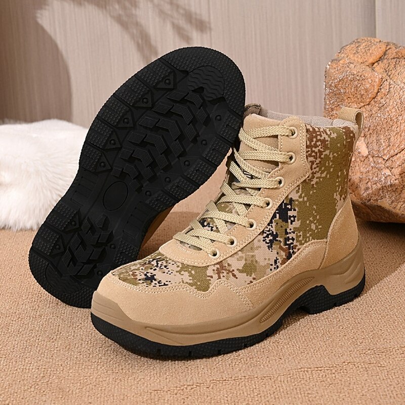 Men's Waterproof Warm Tactical Boots, Non-Slip Hiking Boots with Camo Design, Ideal for Outdoor Activities & Winter Adventures4