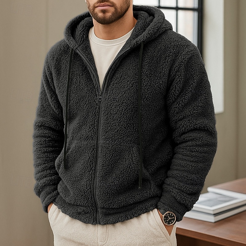 Men's Hoodie Full Zip Hoodie Fleece Hoodie Black Army Green Blue Light Grey Dark Gray Hooded Plain Zip Up Sports & Outdoor Casual Daily Streetwear Cool Sportswear Fall Winter Clothing Apparel Hoodies2