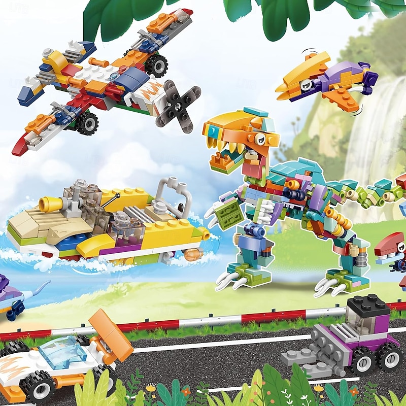 Advent Calendar Building Blocks for Kids, Christmas Countdown Gift Set with 24 Surprise Toys Inside, Dinosaur and Car Mini Bricks Set for Boys Girls Age 5+, Xmas Holiday Collectible Toy Set2