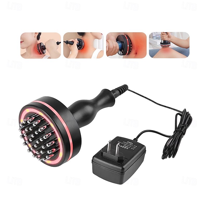 Multi-function Health Dredge Meridian Massage Brush Detoxi Warm Moxibustion Microcurrent Body Slimming Massager Infrared Red Light Hot Compress Waist
