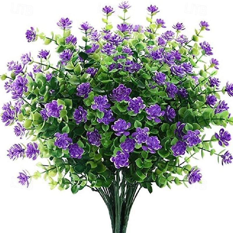 6 Bundles Artificial Flowers Outdoor Fake Flowers for Decoration UV Resistant No Fade Faux Plastic Plants Garden Porch Window Box Décor 2026 - €7.35