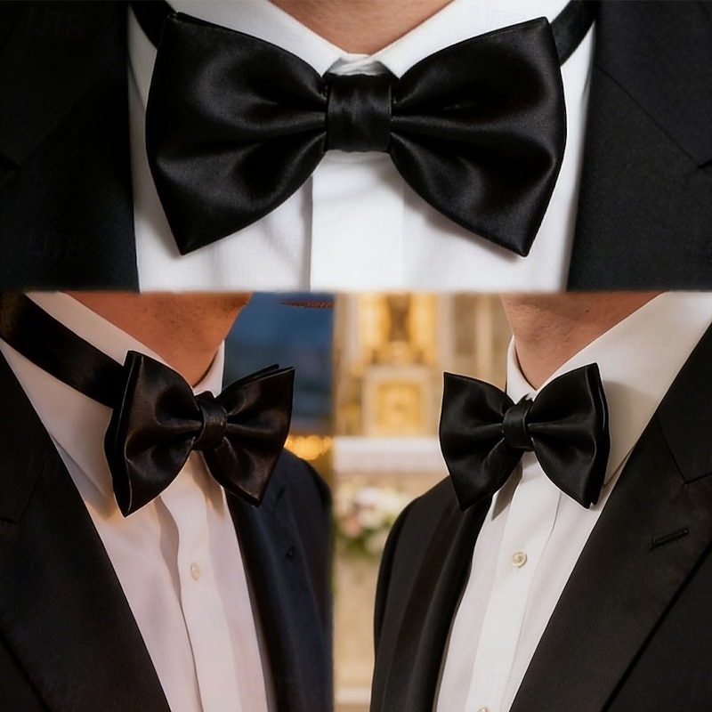 Men Bow Tie Elegant Fashion Formal Solid Color Business Office Wedding 2026 - €8.99