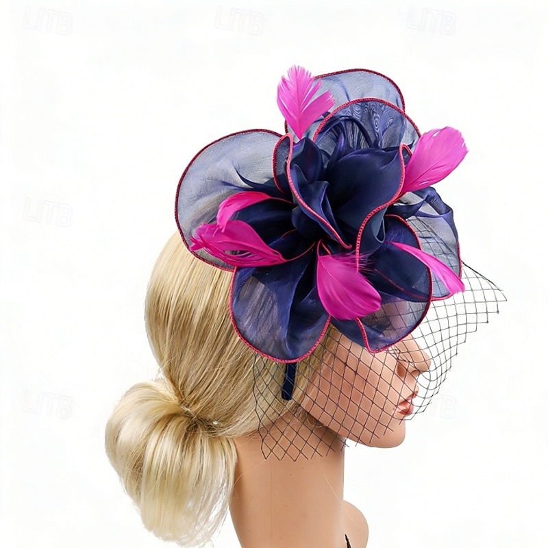 Fascinators Organza Feathers Wedding Birthday Elegant Vintage Cute With Feather Tulle Headpiece Headwear 2026 - €11.99