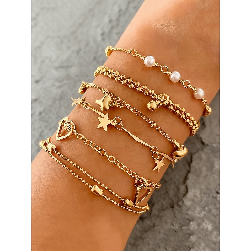 Women's Bohemian Alloy Bracelet 6-Piece Set