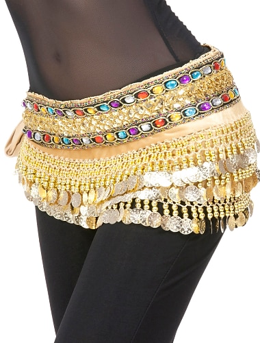  Belly Dance Coin Sequin Women's Natural Polyester / Performance
