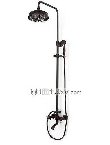  Shower Faucet,Wall Mount Shower Faucet System Combo Set Shower System with 8“ Rain Showerhead and Oil Rubbed Bronze Trim Kit