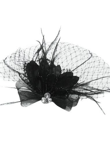  fascinators kentucky derbyhoed tule / kristal / veren kroontiara's / vogelkooisluiers met 1 stuk bruiloft / feest / avond hoofddeksel