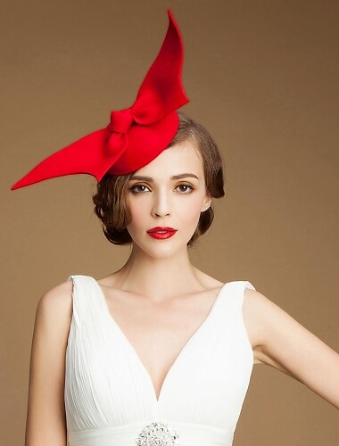  Tocados de moda sombrero Kentucky Derby de lana para niñas sombreros de fiesta/exterior/boda con alas de Ángel (más colores)