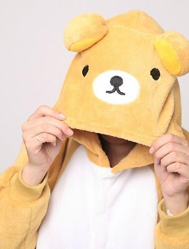  Erwachsene Patchwork Kigurumi-Pyjamas mit Hausschuhen Onesie-Kostüm Faschingskostüme Bär Pyjamas-Einteiler Kigurumi-Pyjamas Pyjamas Lustiges Kostüm Für Herren und Damen Weihnachten Karneval Silvester