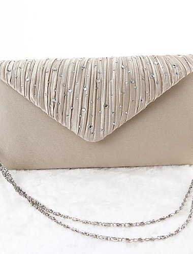  Women's Clutch Bags Polyester for Evening Bridal Wedding Party in Silver Black Gold