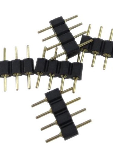  5 unids diy 4 pin led luz de tira accesorio de iluminación conector eléctrico de plástico para 3528 5050 smd
