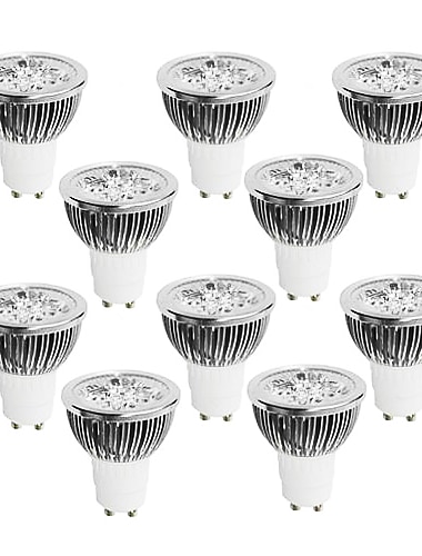 10 шт. 4 Вт gu10 светодиодные лампы чашка прожектор холодный белый теплый белый естественный свет ac85-265v 40 Вт галогенный эквивалент