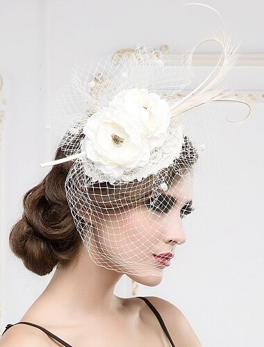  Vrouwen Veren Helm-Bruiloft Speciale gelegenheden Hoofdbanden Fascinators 1 Stuk
