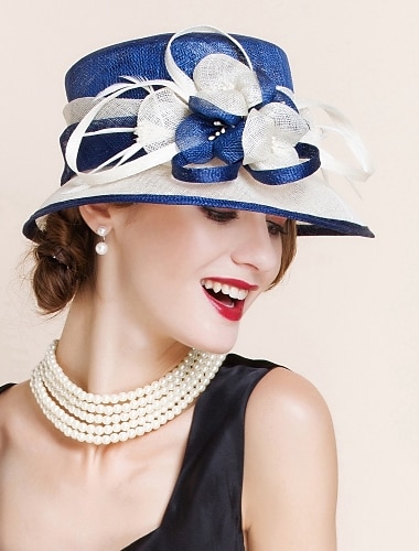  Chapeau Casque Mariage/Occasion spéciale Lin Femme Mariage/Occasion spéciale 1 Pièce