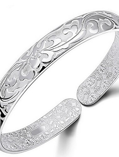  Bracelet Bracelets Femme Argent sterling Fleur dames Italien Tous les jours Bracelet Bijoux Argent pour Décontracté Quotidien Des sports