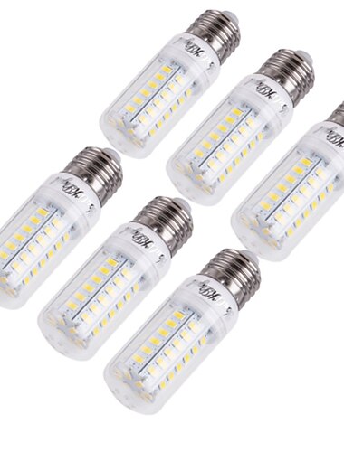  6 Stück, 3 W, LED-Mais-Glühbirne, 400 lm, E14, E26, E27, 56 LEDs, SMD 5730, dekorativ, warmweiß, kaltweiß, 120 W, Glühlampe, Edison-Äquivalent