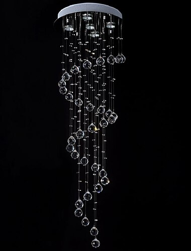  5-φως 40cm (15,75 ίντσες) κρυστάλλινος πολυέλαιος μενταγιόν χρυσό μενταγιόν ελαφρύ μέταλλο κρύσταλλο επιχρυσωμένο σύγχρονο 110-120v 220-240v