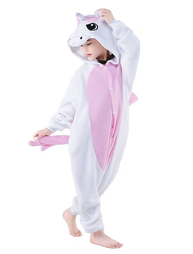  Kinder Patchwork Onesie-Kostüm Einhorn Pyjamas-Einteiler Kigurumi-Pyjamas Pyjamas Für Jungen und Mädchen Weihnachten Karneval Kindertag Karikatur
