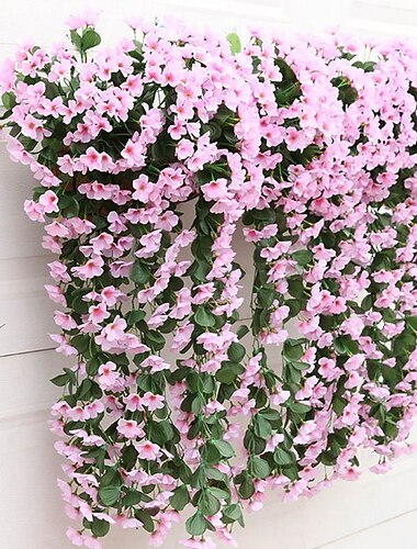  zijde moderne stijl muur decor bloem lengte 85 cm/33 "breedte 36 cm/14" 2 tak kunstbloem planten voor party huis tuin bruiloft decoratie