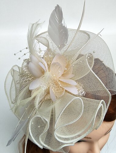  tyl / fjer fascinators kentucky derby hat med 1 styk bryllup / speciel lejlighed / dame dag hovedbeklædning