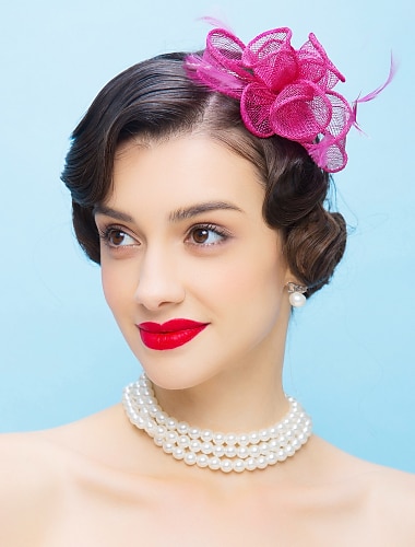  Tule / Veer Kentucky Derby Hat / hikinauhat / fascinators met 1 Bruiloft / Speciale gelegenheden  / Casual Helm