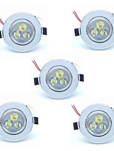  5 piezas 3 W 300 lm 3 Cuentas LED Fácil Instalación Luz Empotrada Luces LED Descendentes Blanco Cálido Blanco Fresco 220-240 V Hogar / Oficina Habitación Infantil Cocina / Cañas / CE