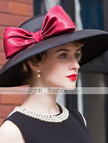  Hüte Kopfbedeckung reiner Drillich Melone / Glockenhut Sonnenhut Hochzeit Valentinstag Kentucky Derby Pferderennen Melbourne-Cup Glamour Elegant und luxuriös Romantisch Mit Schmetterling Spleißen