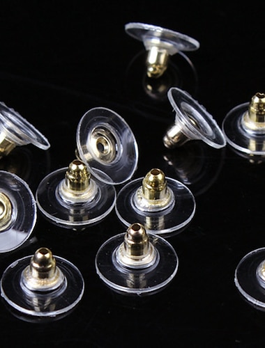  50 pièces Rivet de boucle d'oreille For Femme Décontractée du quotidien Plaqué argent Plaqué or Blanc