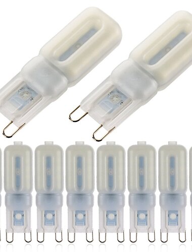  10pcs 5W LED Bi-pin Lights Bulbs 500lm G9 22LED Beads SMD 2835 Dimmable Landscape 50W Halogen Bulb Replacement Warm Cold White 360 Degree Beam Angle 220-240V 110-120V