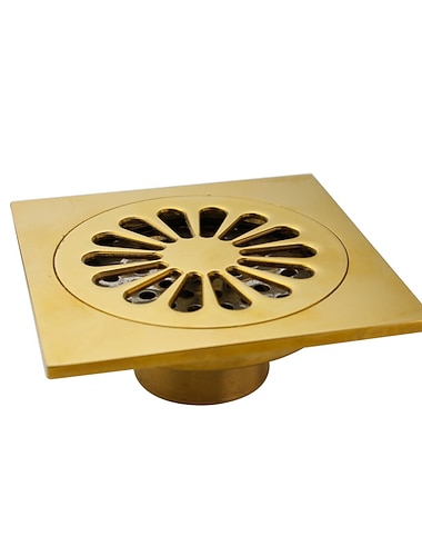  drain néoclassique intégré en laiton poli 1 pc - accessoire de bain d'hôtel