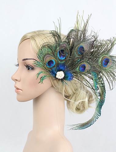  tocados sombrero kentucky derby sombreros de flores clip para el cabello diamantes de imitación pluma otoño boda copa de melbourne cóctel real astcot vintage años 1920 el gran gatsby con tocado floral
