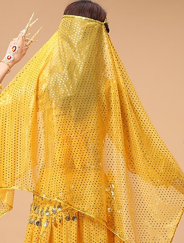  Buikdans Sluier Dames Prestatie Tule Kristallen / Bergkristallen Hoofddeksels