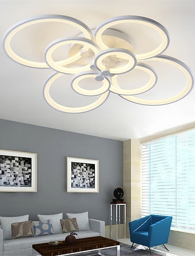  106 cm taklampe led geometriske former flush mount lys metall akryl malt finish moderne 220v 110v / ce sertifisert