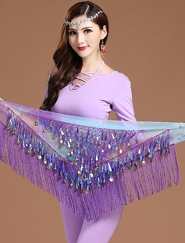 Belly Dance Hip Scarves Women's Training Chiffon Gold Coin Christmas Decorations / Halloween Decorations / Princess Hip Scarf / Fairies / Sexy Global Gals / Sexy Maids & Servants / Pirates