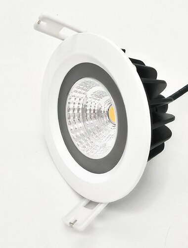  zdm 7w impermeable ip65 regulable 600-650lm blanco redondo cob led luz de techo semi exterior blanco frío / blanco cálido / ac110v / ac220v / ac12v