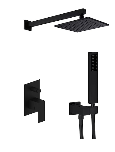  Duscharmatur, Duschset-Set - Regen zeitgenössischer / moderner Stil lackierte Oberflächen Wandmontage Keramikventil Badewanne Dusche Mischbatterien / Messing / Einhebel drei Löcher