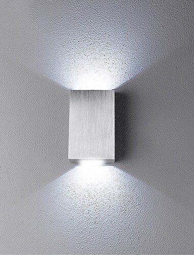 Lightinthebox 2 luces LED novedosas lámparas de pared modernas apliques de pared de lujo diseño cuboide de metal luz de pared 85-265v 2w