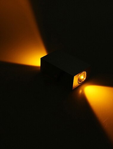  Lightinthebox 2-flammige LED-Wandleuchten, moderne Luxus-Wandleuchten, Wandleuchte im quaderförmigen Metalldesign, 85–265 V, 2 W