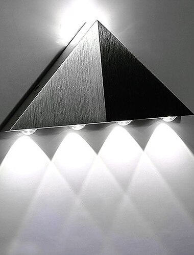  Lightinthebox 23,5 cm Unterputz-Wandleuchten, LED-Wandleuchte im Dreieck-Design, Aluminium, moderne Mini-Stil-Leuchte, Innenflur, Auf- und Ab-Wandleuchte, Spotlicht, 5 W